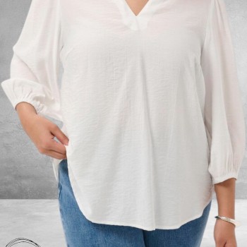 Kaffe Curve Blouse Alberte Gebroken Wit 