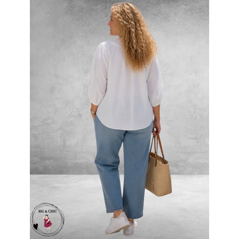Kaffe Curve Blouse Alberte Gebroken Wit 