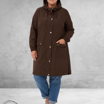Kaffe Curve Regen Parka Sofia Bruin