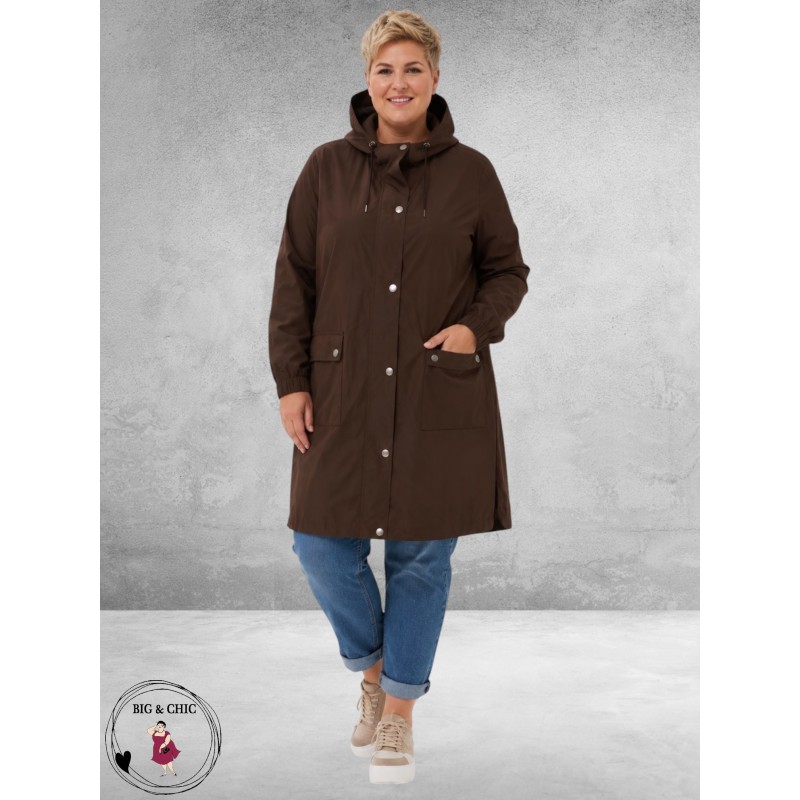 Kaffe Curve Regen Parka Sofia Bruin