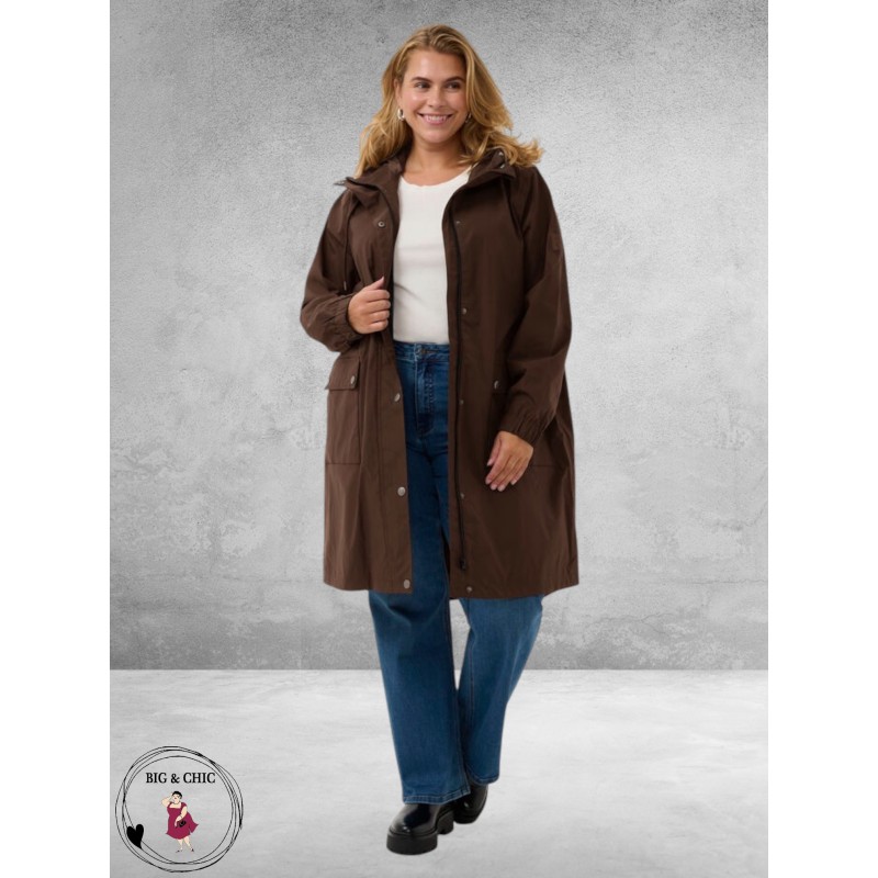 Kaffe Curve Regen Parka Sofia Bruin