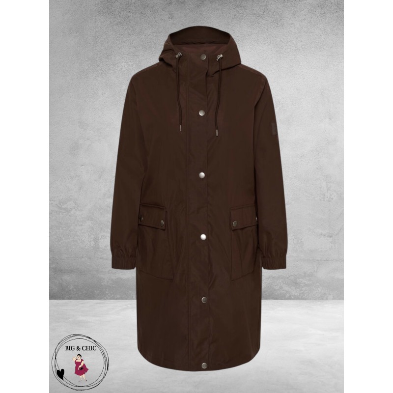 Kaffe Curve Regen Parka Sofia Bruin