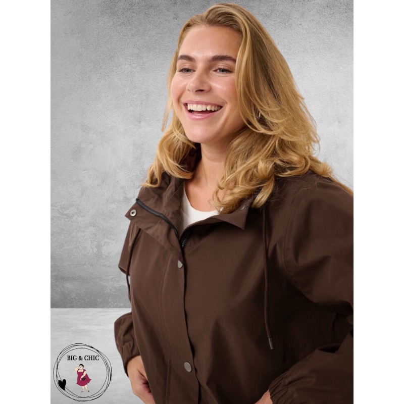 Kaffe Curve Regen Parka Sofia Bruin