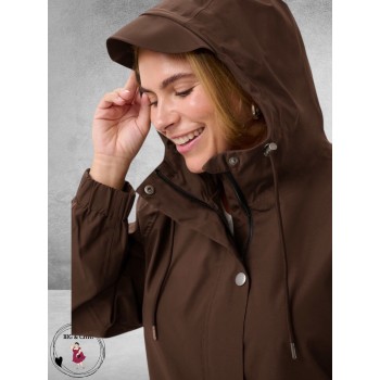 Kaffe Curve Regen Parka Sofia Bruin