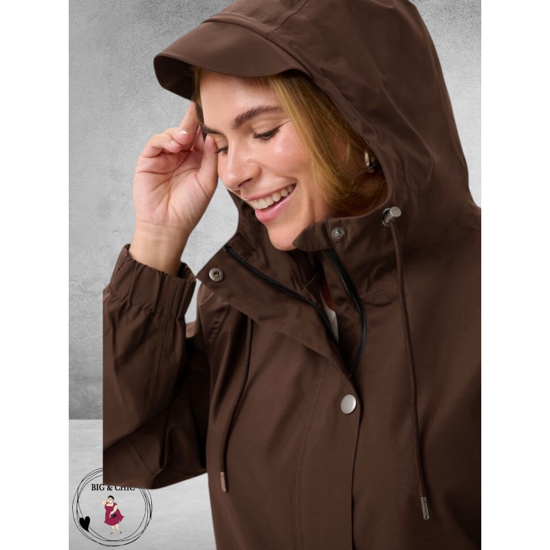 Kaffe Curve Regen Parka Sofia Bruin