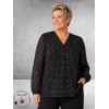 Kaffe Curve Minda Blouse Zwart/Stippen