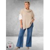 Kaffe Curve Poncho Knit Mala Zand