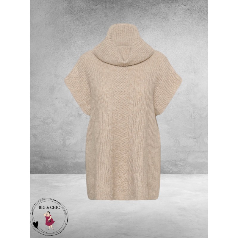 Kaffe Curve Poncho Knit Mala Zand
