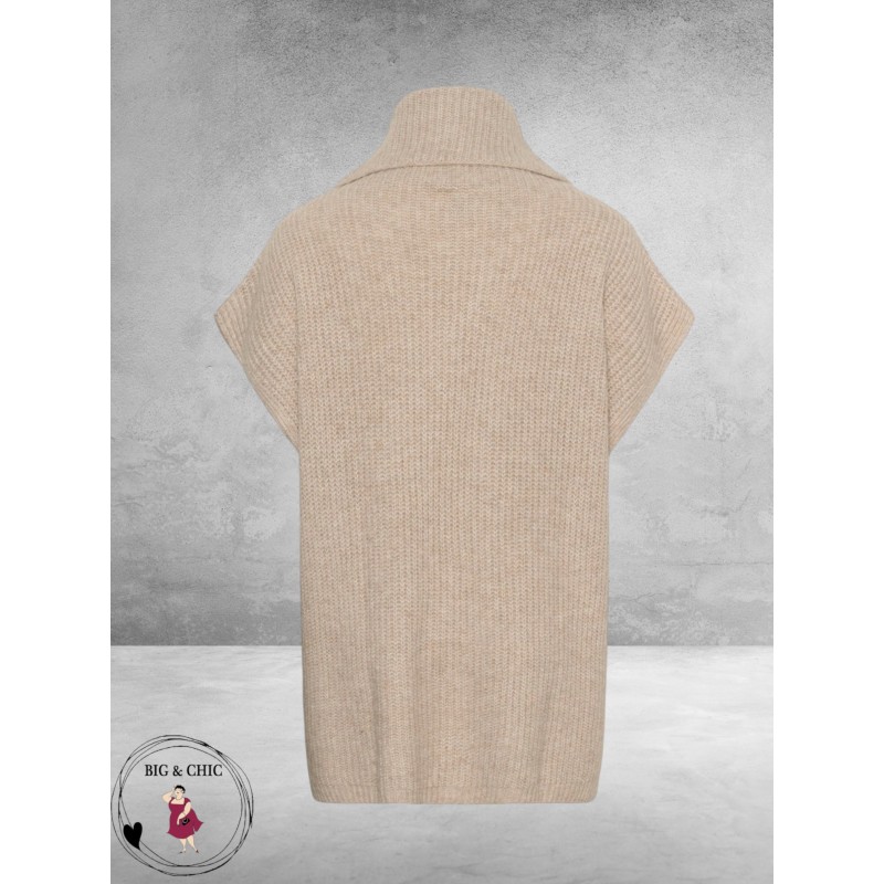 Kaffe Curve Poncho Knit Mala Zand