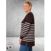 Kaffe Curve Trui Long Liona Fudge/White