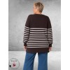Kaffe Curve Trui Long Liona Fudge/White