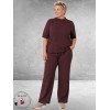 Kaffe Curve Pantalon Jenna Straight Fudge