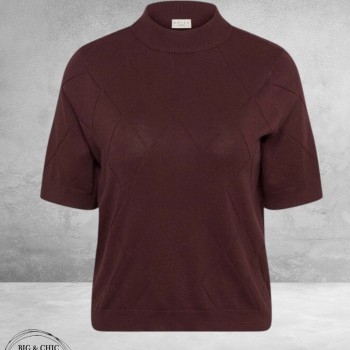 Kaffe Curve Trui Lizzy Argyle Knit Fugde