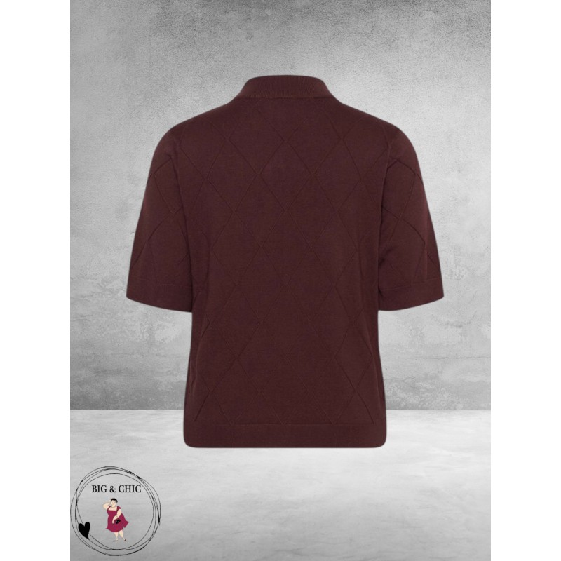 Kaffe Curve Trui Lizzy Argyle Knit Fugde