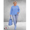 KAFFE CURVE Sweatshirt ATELIER Lichtblauw