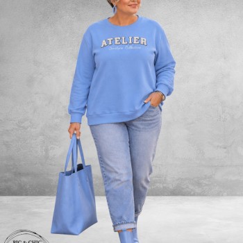 KAFFE CURVE Sweatshirt ATELIER Lichtblauw