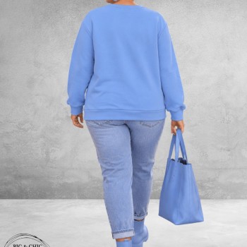 KAFFE CURVE Sweatshirt ATELIER Lichtblauw