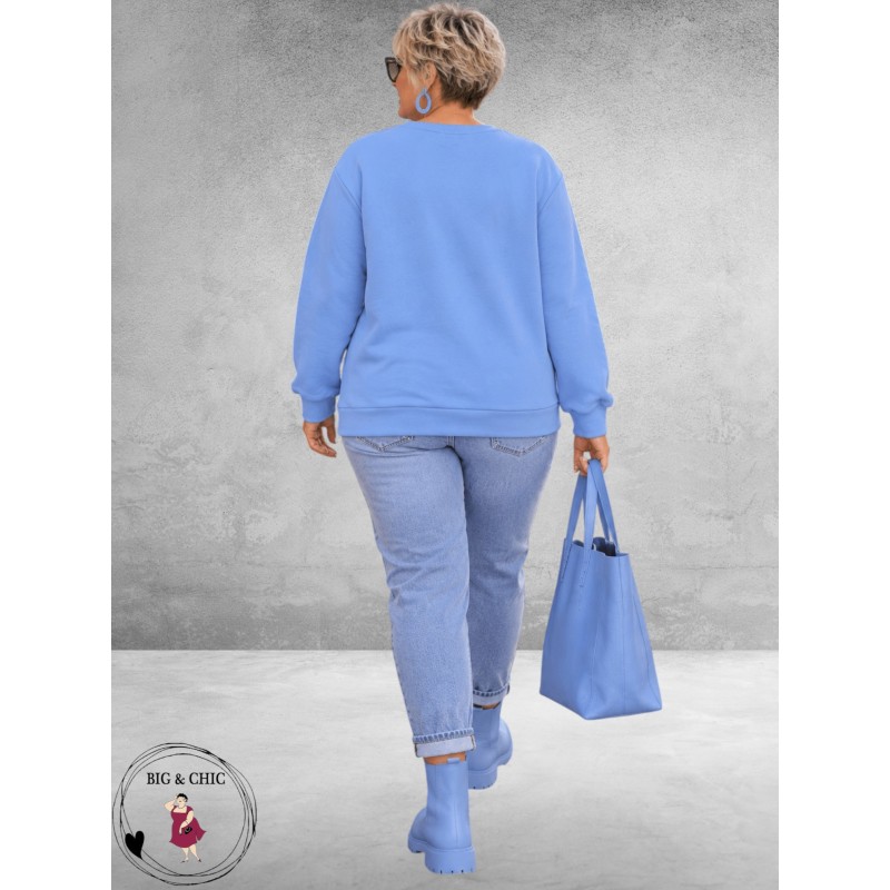 KAFFE CURVE Sweatshirt ATELIER Lichtblauw