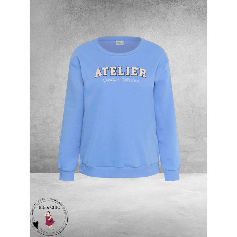 KAFFE CURVE Sweatshirt ATELIER Lichtblauw