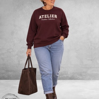 KAFFE CURVE Sweatshirt ATELIER Fudge