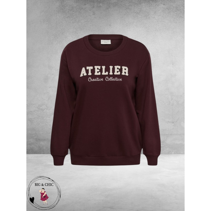KAFFE CURVE Sweatshirt ATELIER Fudge
