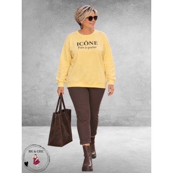 KAFFE CURVE Sweatshirt ICÔNE Geel