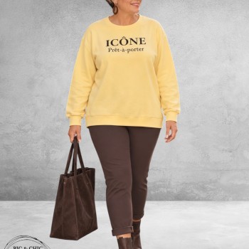 KAFFE CURVE Sweatshirt ICÔNE Geel