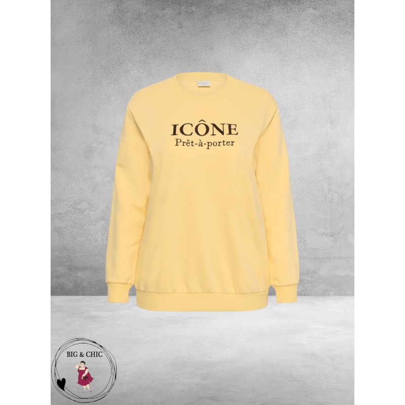 KAFFE CURVE Sweatshirt ICÔNE Geel