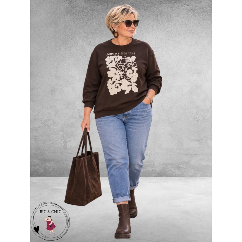 KAFFE CURVE Sweater AMOUR ETERNEL 