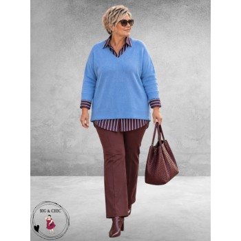 KAFFE CURVE Trui Niela Provence Bleu