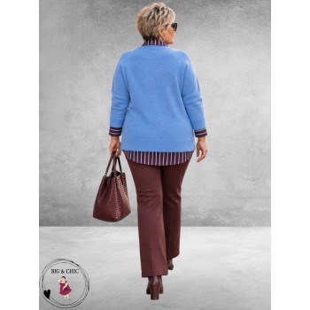 KAFFE CURVE Trui Niela Provence Bleu