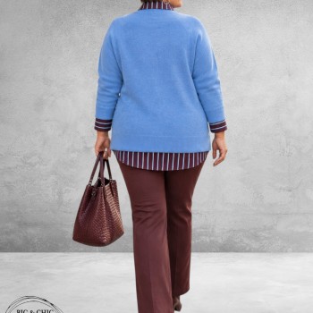 KAFFE CURVE Trui Niela Provence Bleu