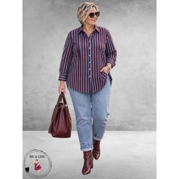 Kaffe Curve Blouse Fudge/Chalk/Provence