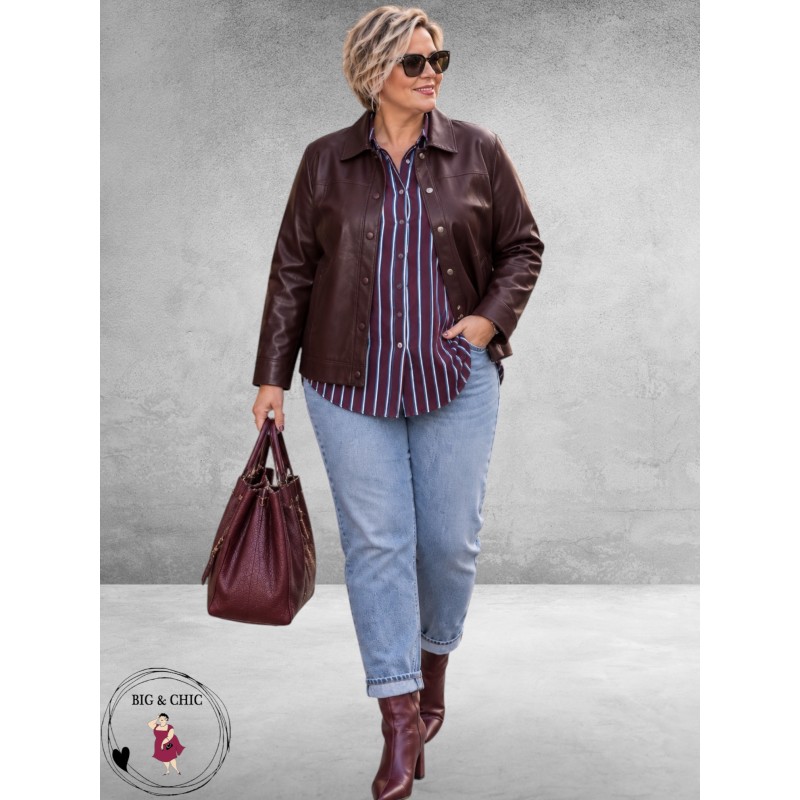 Kaffe Curve Blouse Fudge/Chalk/Provence