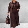 Kaffe Curve Jacket Leerlook Fudge