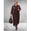 Kaffe Curve Jacket Leerlook Fudge
