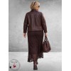 Kaffe Curve Jacket Leerlook Fudge