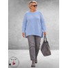 KAFFE Curve Trui Hig-Low Provence Melange 