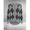 KAFFE Curve Cardigan Grijs/Zwart/Ruit