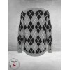 KAFFE Curve Cardigan Grijs/Zwart/Ruit