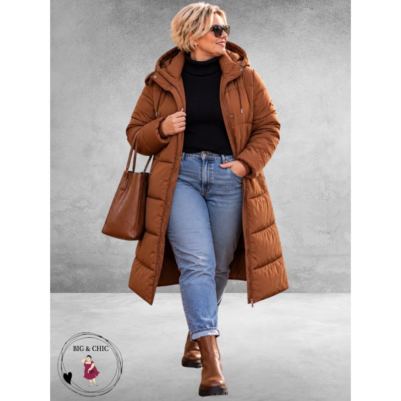 Kaffe Curve Winterjas Nicole Padded Coat Bruin