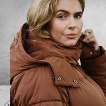 Kaffe Curve Winterjas Nicole Padded Coat Bruin