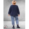 MAY GEM Sweater V-Hals Destroyed Blauw