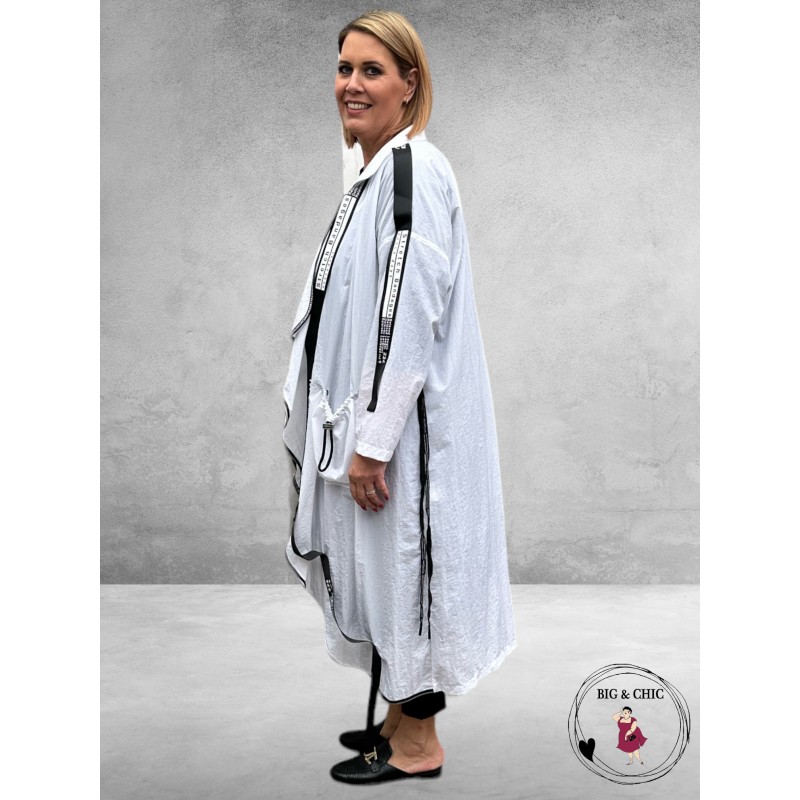 Ritafink Cardigan Parachutezijde Wit