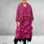 Moonshine Kanten Shirt Fuchsia Oversized