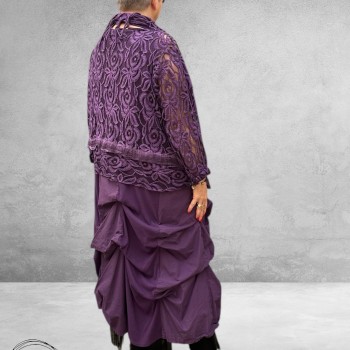 Moonshine Kanten Shirt Lila Oversized