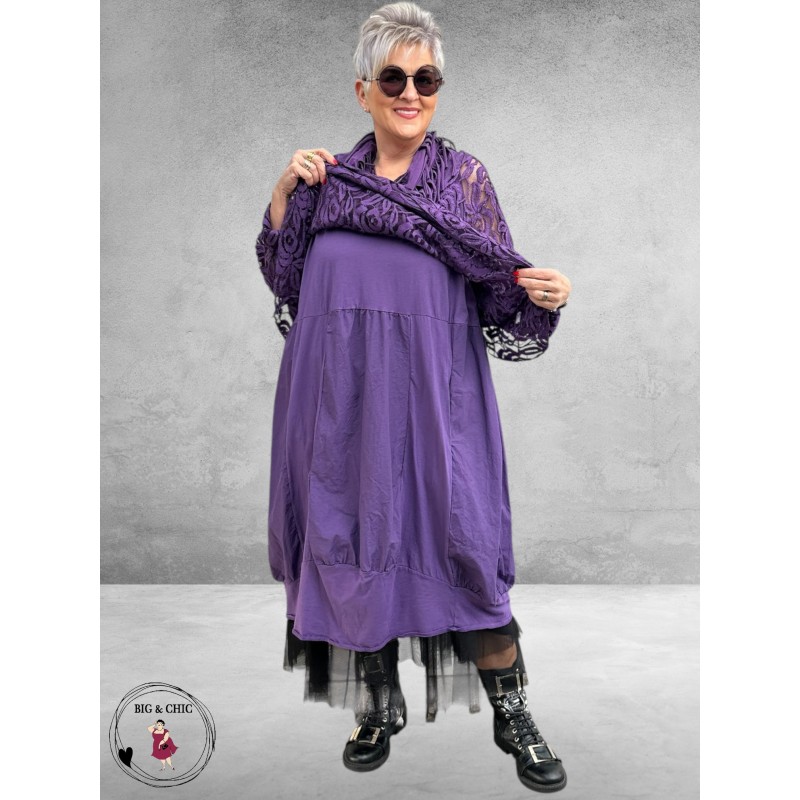 Moonshine Lange Ballonjurk – Mouwloos Lila 