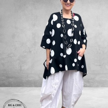 Moonshine Tuniek Zwart/Wit Dots
