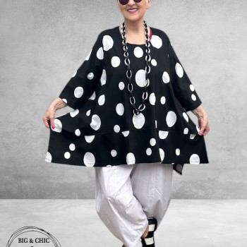Moonshine Tuniek Zwart/Wit Dots