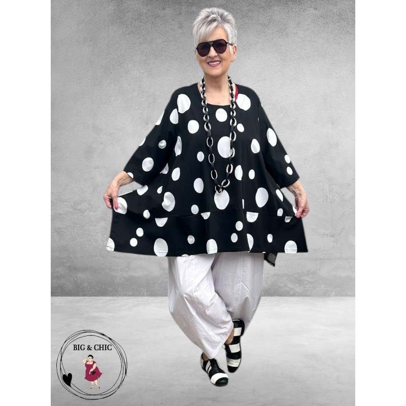 Moonshine Tuniek Zwart/Wit Dots